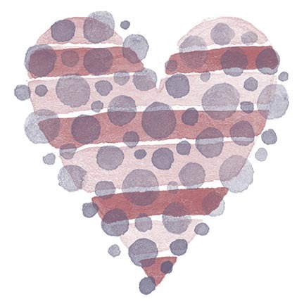 StripedHeartWithDots