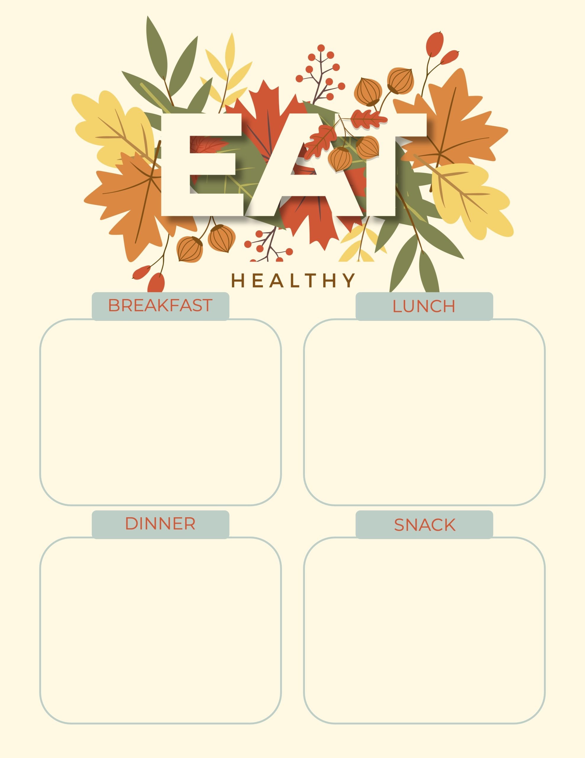 Eat Healthy Template Graphic
