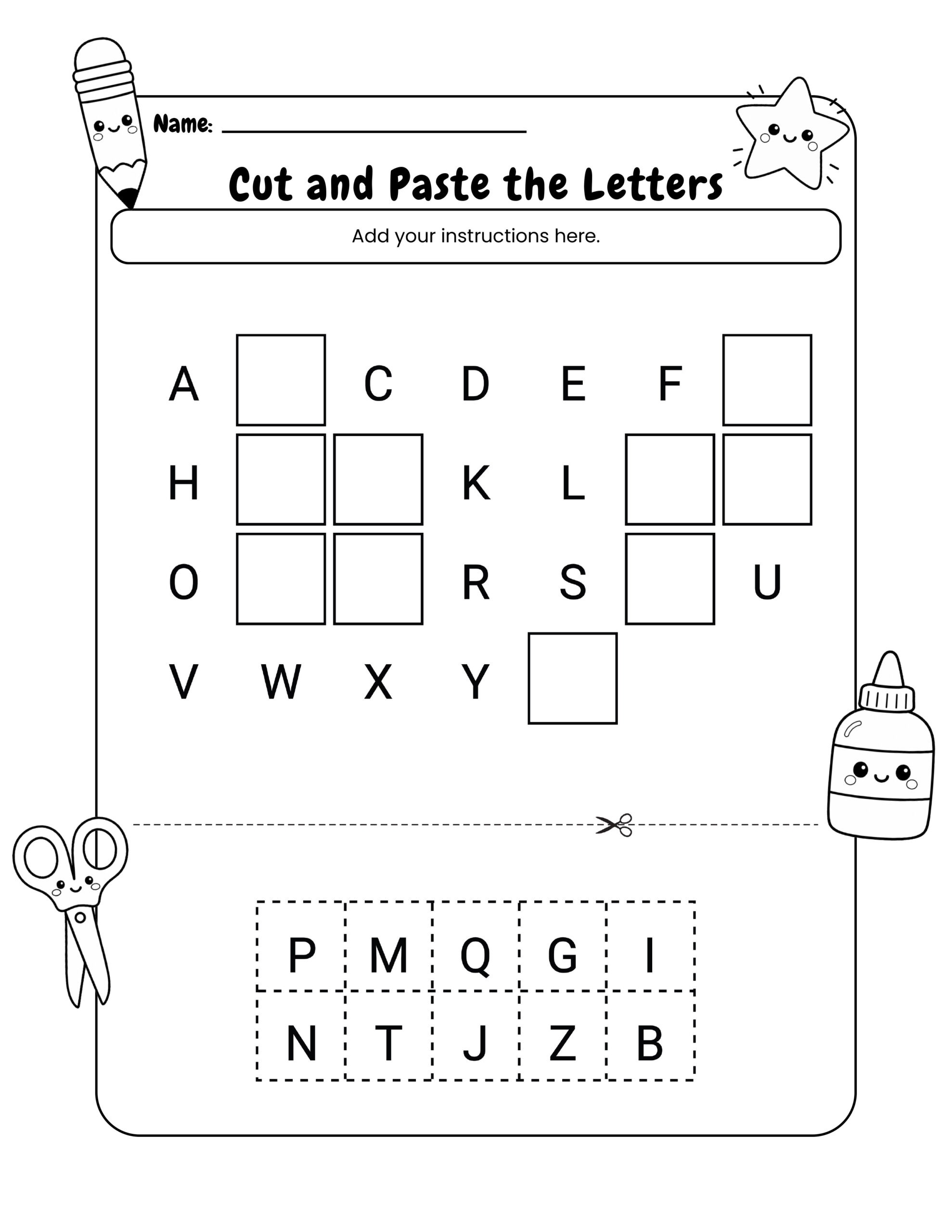 Worksheet Template Pack: Basic Template - Black & White