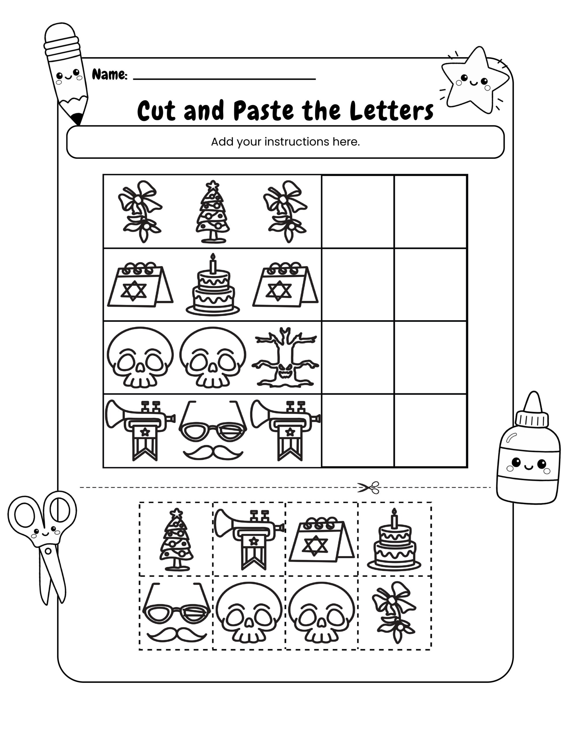Worksheet Template Pack: Basic Template - Black & White