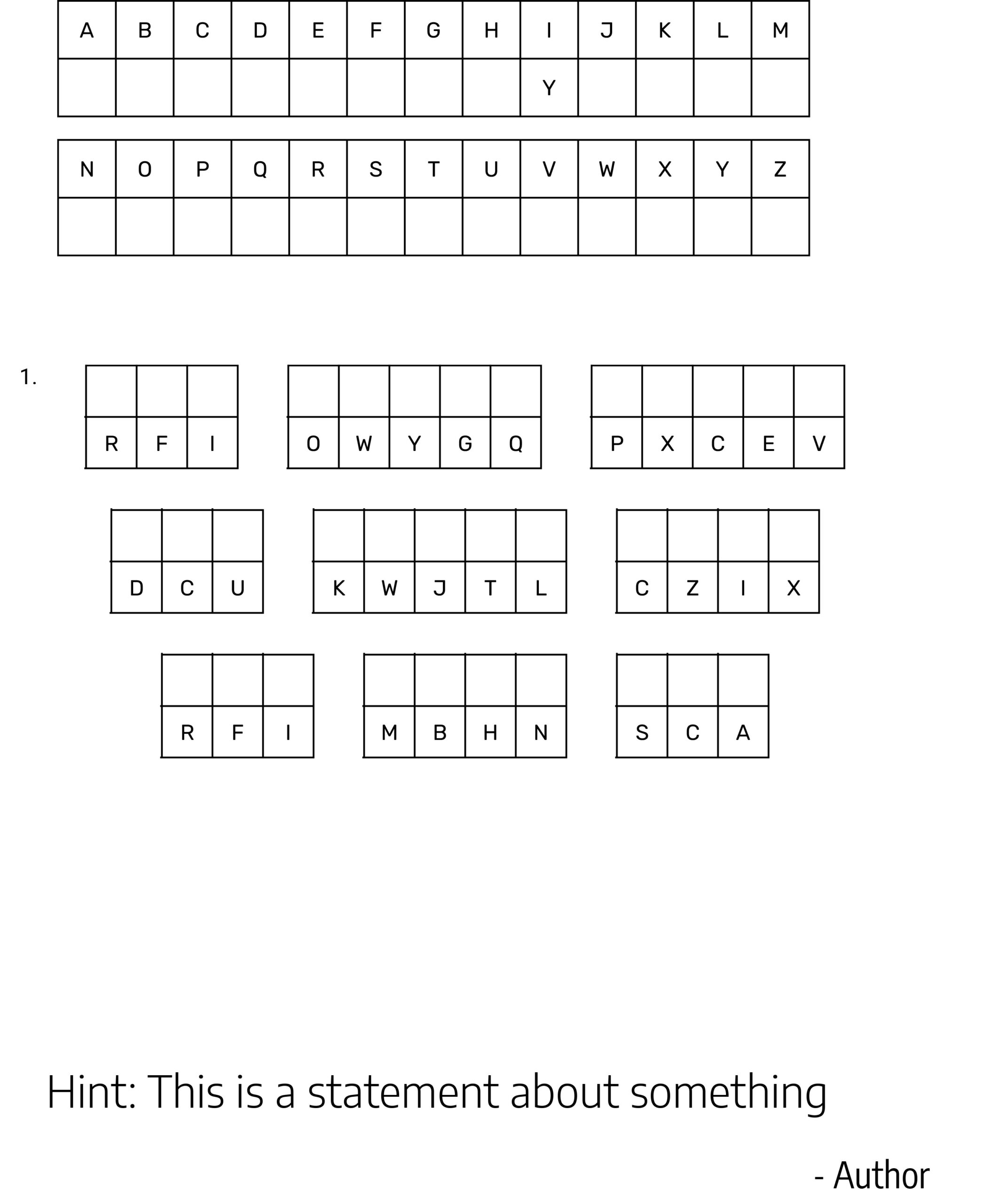 CryptograCryptogram Worksheets Generator - Worksheetm