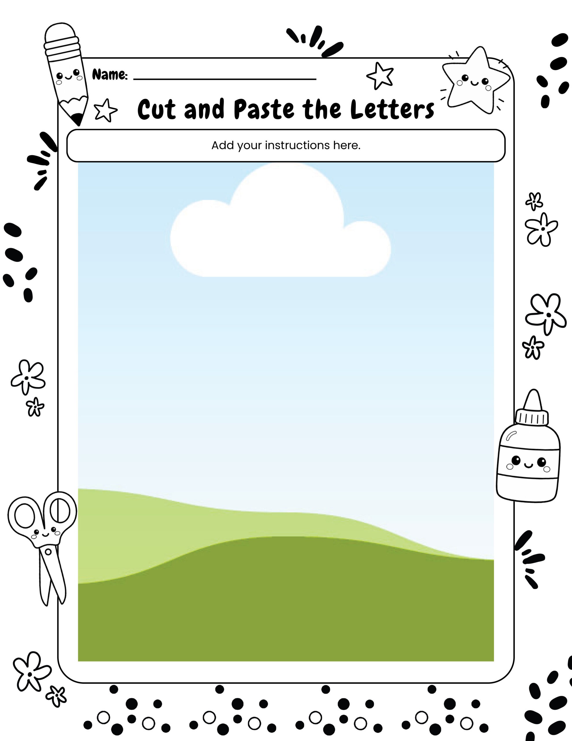 Worksheet Template Pack: Decorative Template - Black & White