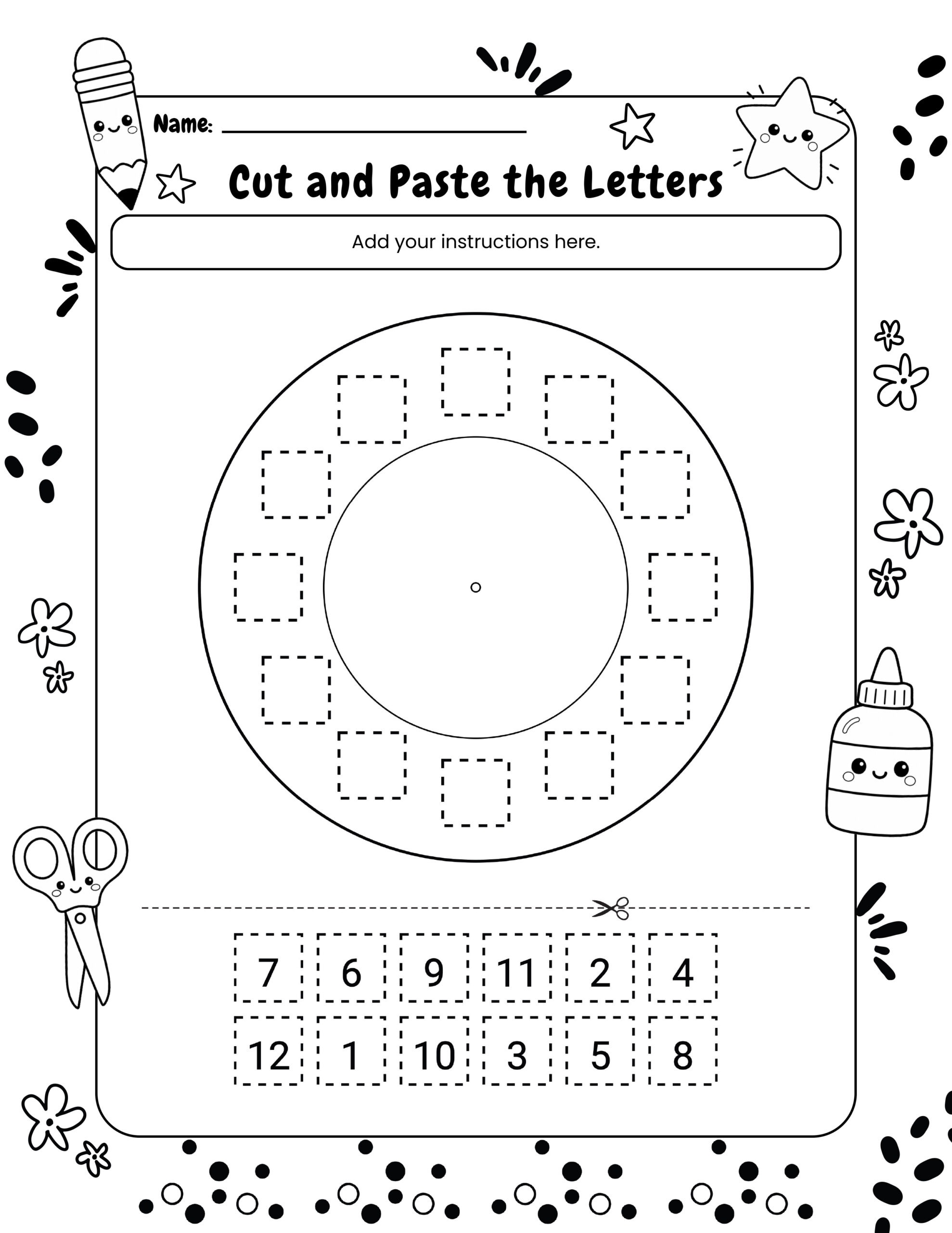 Worksheet Template Pack: Decorative Template - Black & White