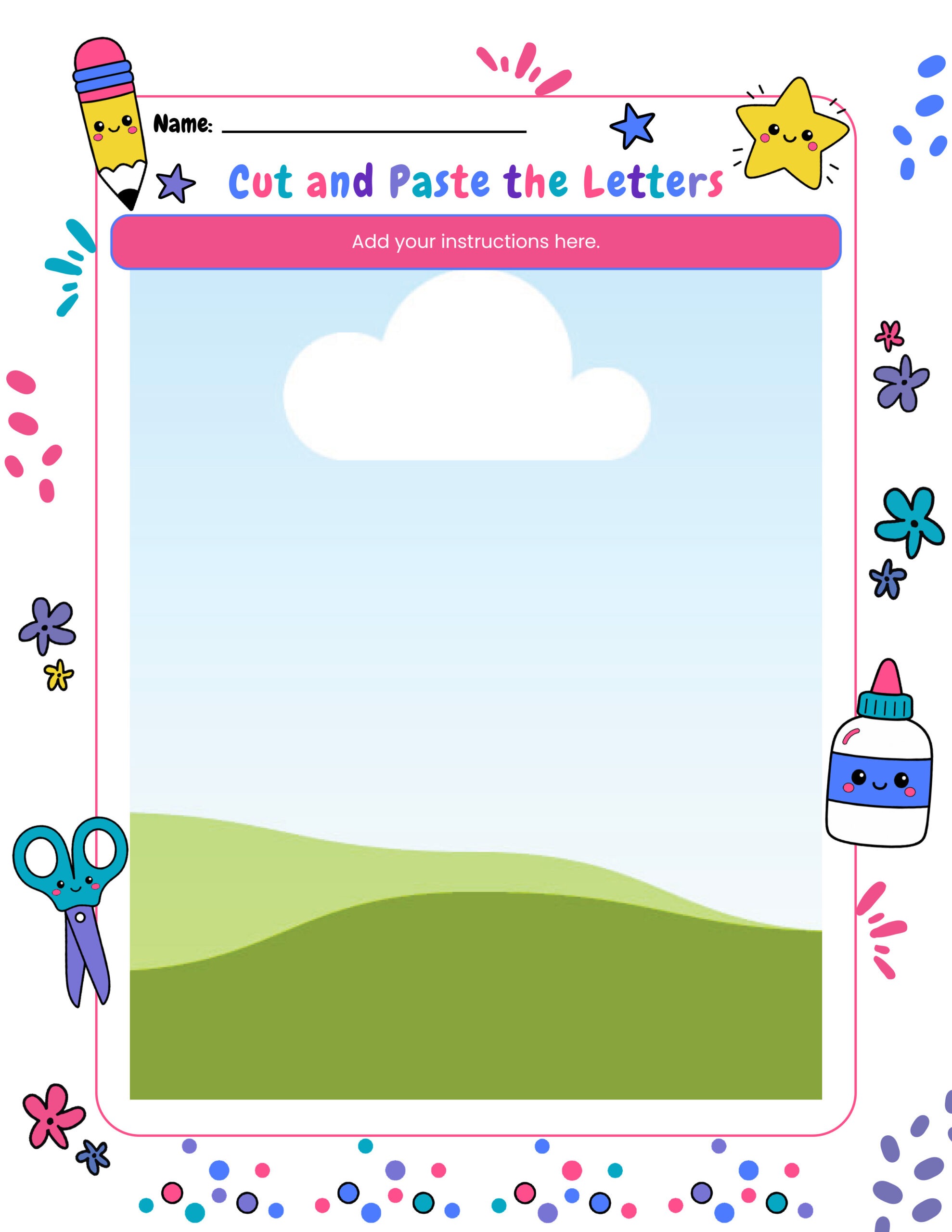 Worksheet Template Pack: Decorative Template - Color