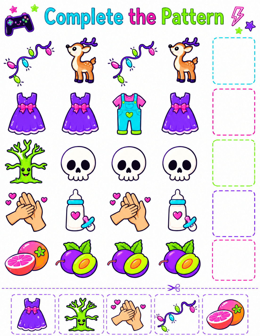 OTO Worksheet 01 - Neon Pop
