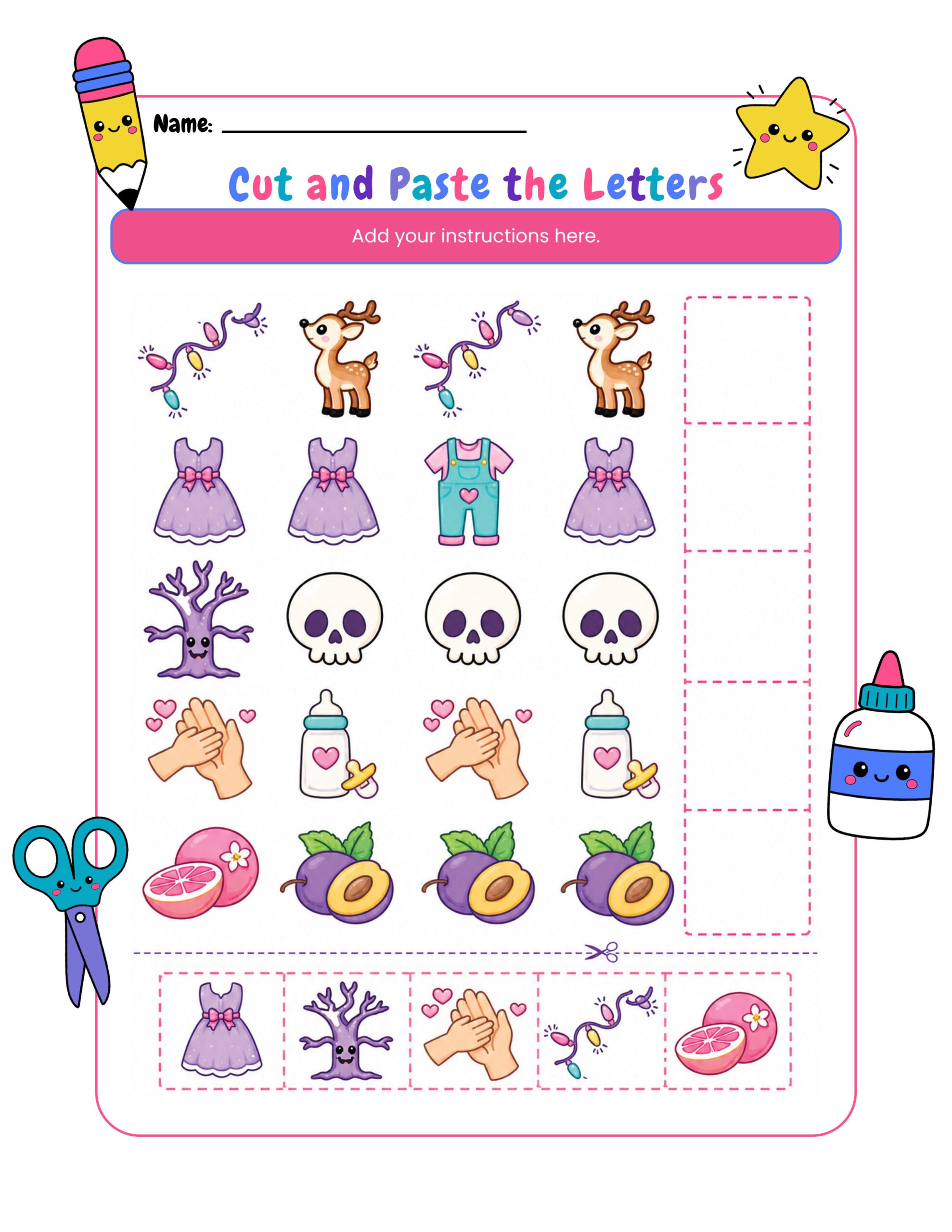 Worksheet Template Pack: Basic Template - Color