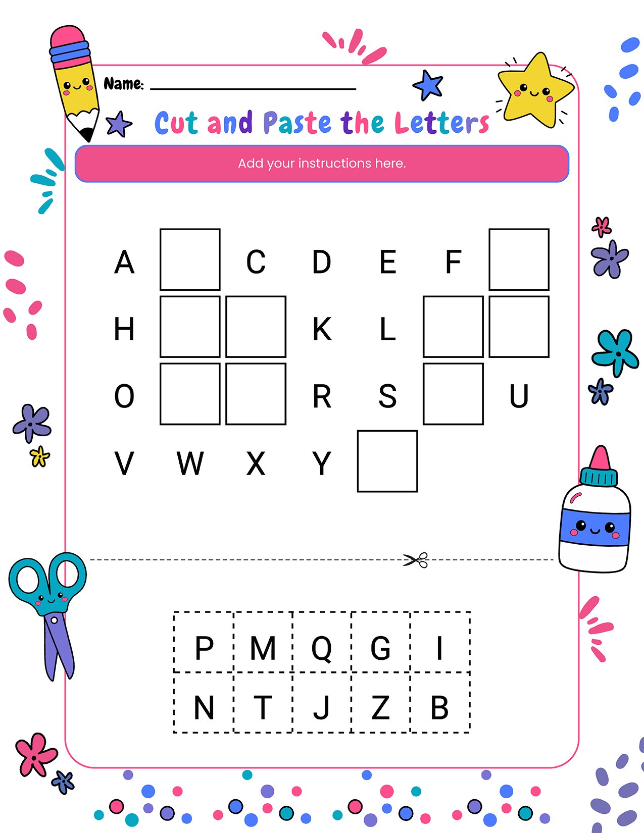 Worksheet Template Pack: Decorative Template - Color